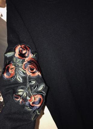 Сукня туніка з пишними рукавами і вишивкою3 фото