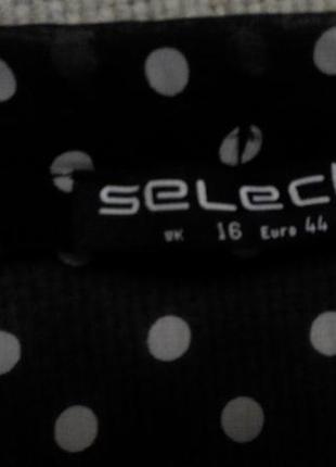 Блузка чорна в білий горошок;  select; xl/xxl2 фото