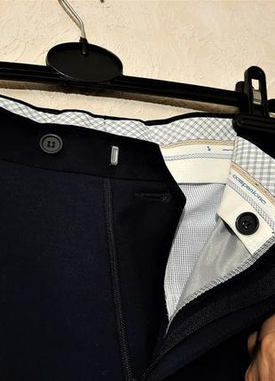 Итальянские мужские брюки костюмные тёмно-синие штаны бренд mario cimpanione8 фото