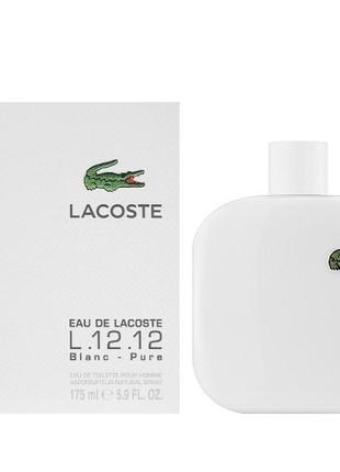 Чоловіча туалетна вода lacoste eau de l.12.12 blanc парфум, чоловічі білі парфуми лакоста бланк4 фото