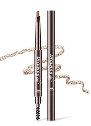 Олівець для брів із щіточкою механічний drawing eye brow, світла кава 02