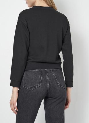 Черный свитшот h&m basic4 фото