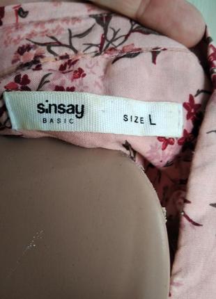 Sinsay. рубашка в цветочный принт. вискоза.3 фото