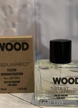 Чоловіча туалетна вода тестер dsquared2 he wood / дискваред хі вуд / 50 мл