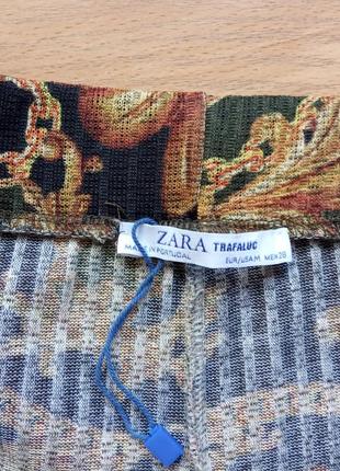 Трикотажні штани брюки палаццо р. м zara модний принт7 фото