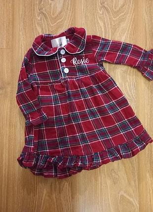 Платья в клетку 12-18месяцев
