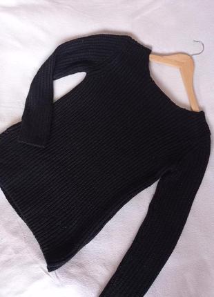 Базовый вязаный черный свитер бренда atmosphere3 фото