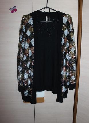 Кардиган , кофта в паєтки topshop