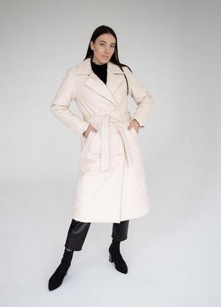 Зимове жіноче пальто-тренч6 фото