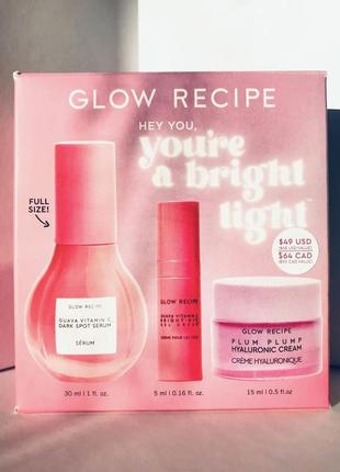 Glow recipe hey you, you’re a bright light brightening set сироватка з вітаміном с та зволожуючий крем набір2 фото