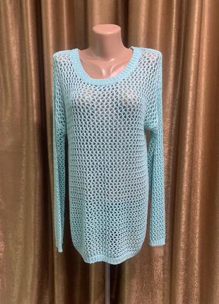 Светр сітка moda international велика в'язка, з красивою відкритою спиною розмір 14
