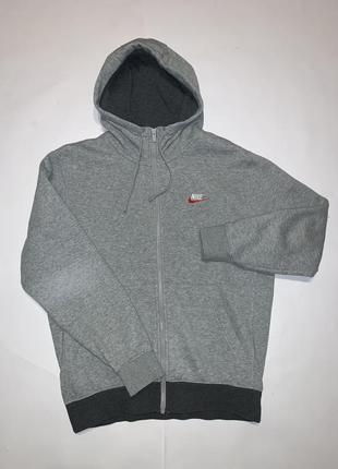 Толстовка, зипка, худи nike nsw club hoodie fz grey