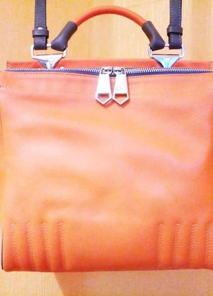 Модная женская кожаная сумка кросс-боди, очень мягкая итальянская кожа.7 фото
