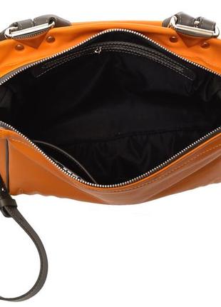 Модная женская кожаная сумка кросс-боди, очень мягкая итальянская кожа.5 фото