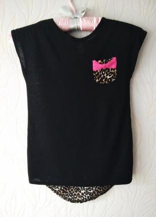 Подовжена ззаду футболка туничка