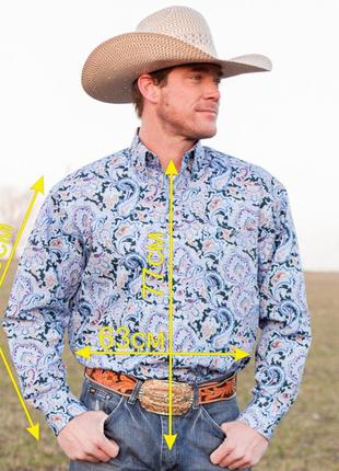 Рубашка george strait by wrangler l/s mens paisley2 фото