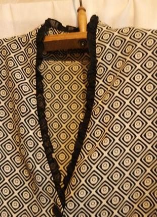 Шикарная нарядная деловая офисная блуза рукав 3\4 с v-образным вырезом блузка4 фото