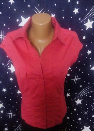 Рубашка ярко розовая под цвет фуксия