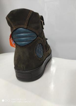 Зимові черевики для хлопчика з натуральної шкіри та хутра цигейка овчини раз.31-412 фото