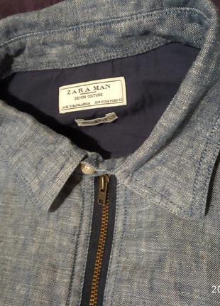 Льняная рубашка zara man