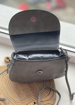 Маленькая сумочка клатч клатчик серый3 фото