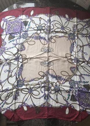 Платок since 1913 барочный стиль шелк натуральный саржевый винтаж подписной