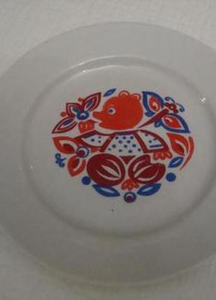 Тарелка детская мишка фарфор ссср пфз №т94 )