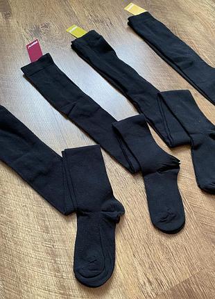 Колготы черные хлопковые на девочку
