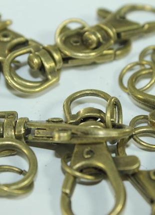 Карабін для сумок різні кольори 4см:антик