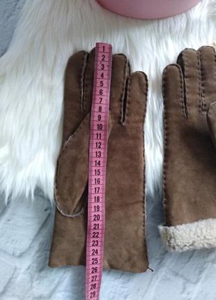 Новые перчатки из натуральной замши на натуральном меху3 фото