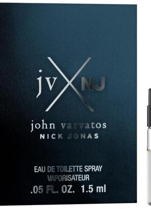 1, парфумована вода чоловіча john varvatos nick jonas jvxnj blue 1.5 мл пробник оригінал