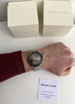 Michael kors merrick automatic watch mk9037 мужские механические часы механика майкл корс оригинал мишель на подарок мужу подарок парню9 фото