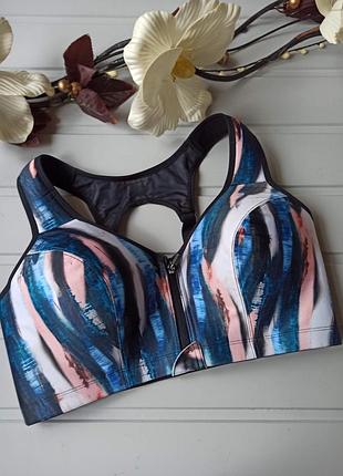 Спортивный бюстгальтер с формованным передом и застежкой впереди 80с