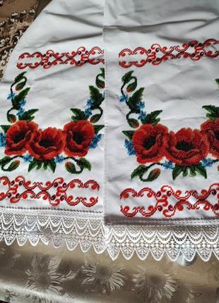 Весільний рушник вишитий бісером, ручна робота