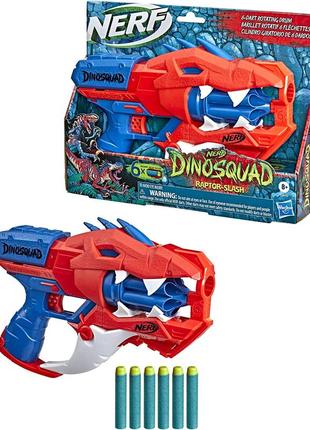 Дитячий пістолет бластер nerf dinosquad raptor-slash dart blaster1 фото