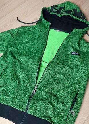 Спортивный мужской костюм nike f.c. authentic размер 36 s 44 толстовка капшон кофта штаны зелёный салатов змейка трикотаж