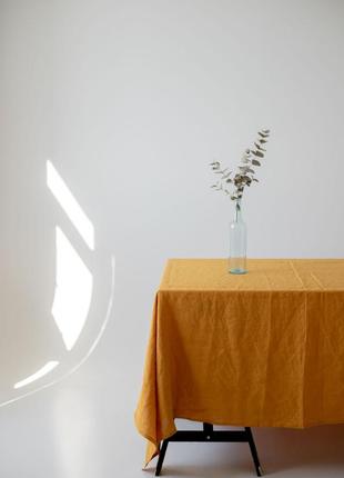 Скатертина з льон однотонна s - 140*140 см