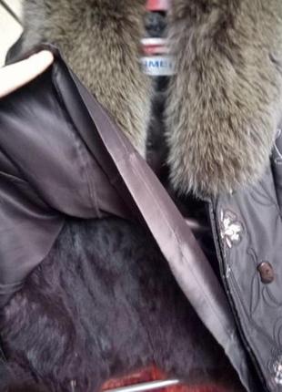 Куртка на меховой подкладе yimei, весенняя распродажа4 фото