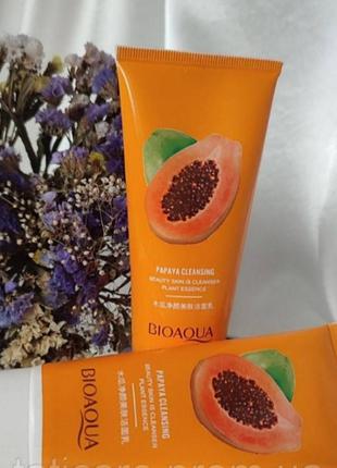 Пенка для умывания на основе экстракта папайи bioaqua papaya cleansing