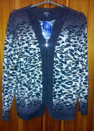 Кофта пиджак леопардовый