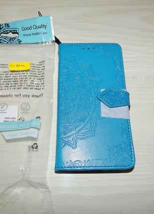 Кожаный чехол (книжка) art case с визитницей для xiaomi redmi 6a