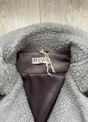 Шуба зі стриженої овчини сірого кольору nuga4 фото