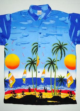 Рубашка  гавайская heppy bay terivoile гавайка (m-l)