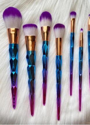 Набор из 7 косточек для макияжа фиолетовый2 фото