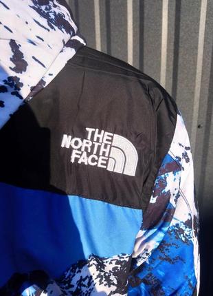 Куртка supreme x tnf the north face map blue синяя с черным мужская / женская9 фото