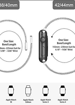 Magnetic loop metal bracelet strap for apple watch3 фото