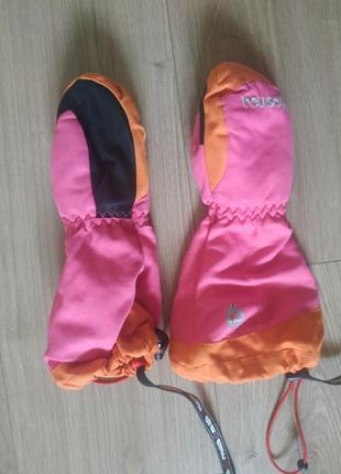 Гірськолижні термо дитячі рукавички/ reusch 100% waterproof/ якісні рукавиці/ варішки/ мінетки