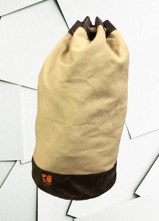 Красива велика сумка-рюкзак, заплічний мішок із конопляного волокна
