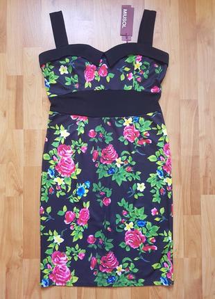 Нове плаття miusol !!! розмір l /xl !!! принт квіти