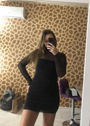 Чорна сукня-сітка shein розмір l2 фото